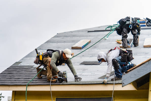 Professional Gutter Installation technician working in Cambridge Springs, PA